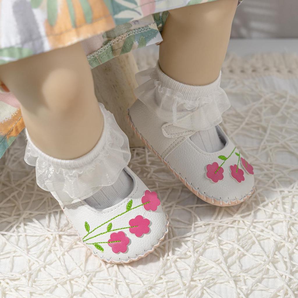 Baby Girl Soft Sole Non-Slip Casual Shoes, 0-1 Year, Cute Toddler Footwear