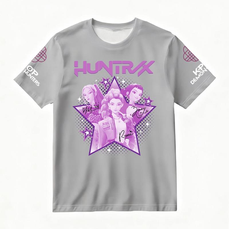 Women's T-shirts Women's KPop Demon Hunters 3D Cute Printed Fashion Casual Daily T-shirts