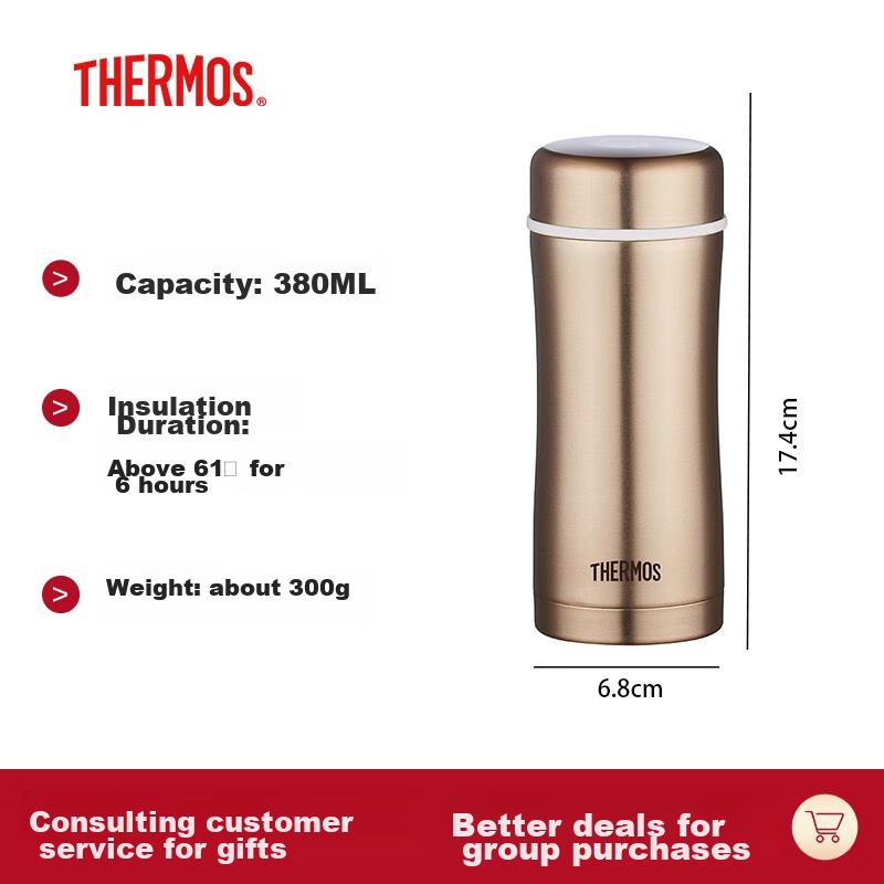 Thermos Insulated Mug, 380ml with Tea Strainer, High Vacuum Stainless Steel Business Tea Infuser Cup, TCCG-400 GL
