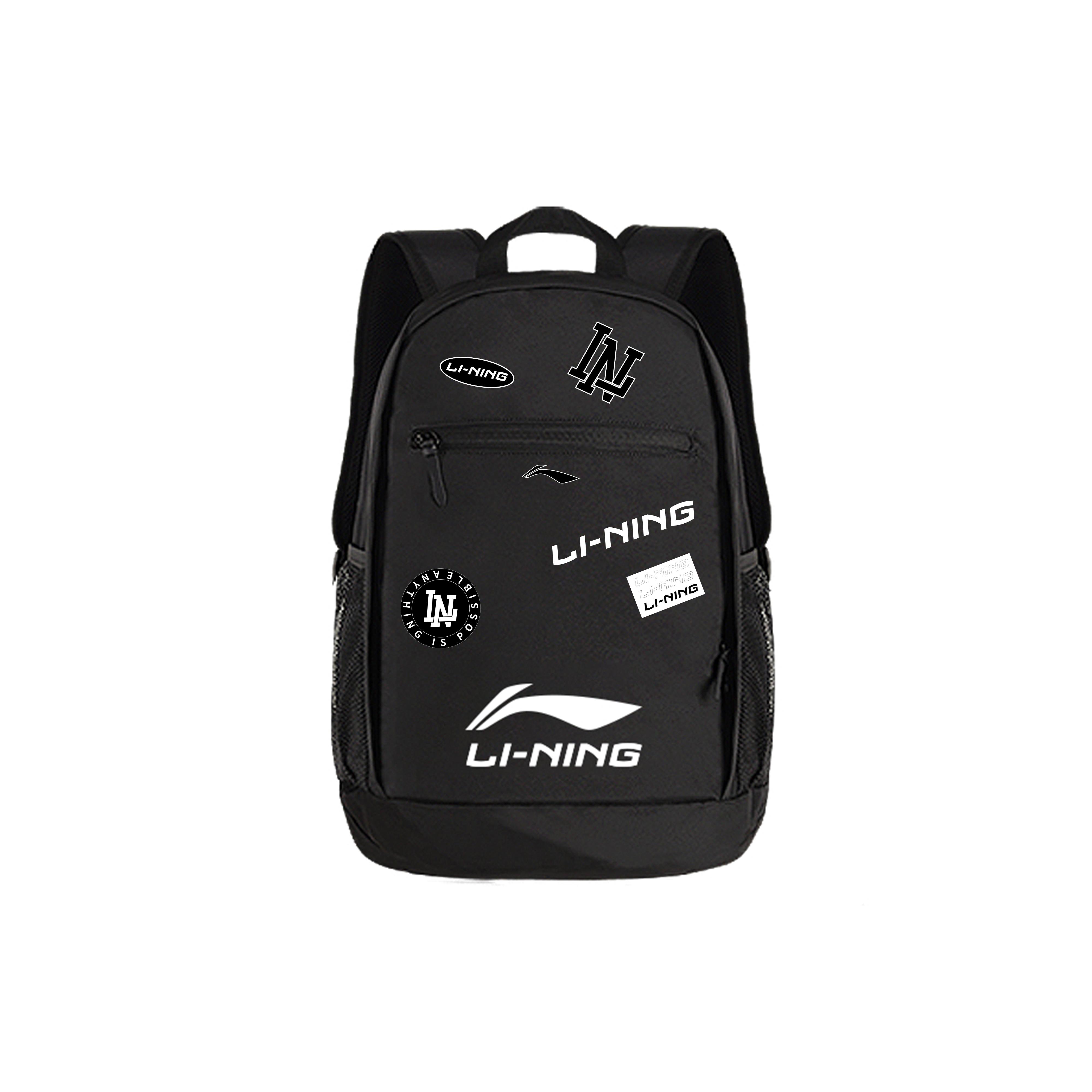 Полиэстеровый рюкзак Li Ning Обычный Унисекс Черный YBSV112-1A1