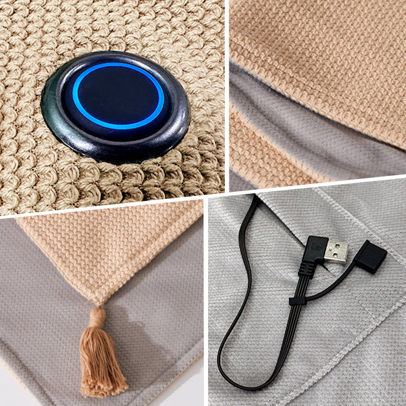 Cross border USB portable power source heating shawl electric heating blanket washable for home office outdoor heating mattres