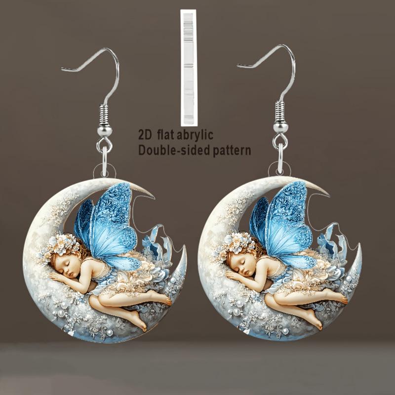 Akrylové náušnice Moon Fairy Elf - Čtyři retro styly