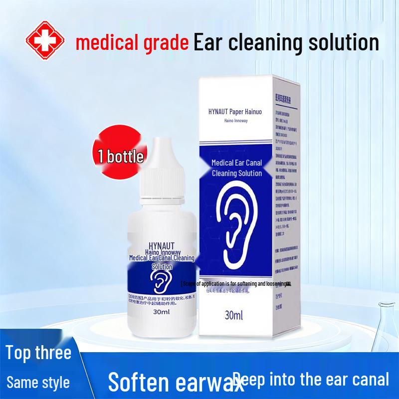 

Hishainuo Ear Canal Cleaning Solution with Sodium Bicarbonate - Softens and Removes Earwax Plugs and Cerumen.
