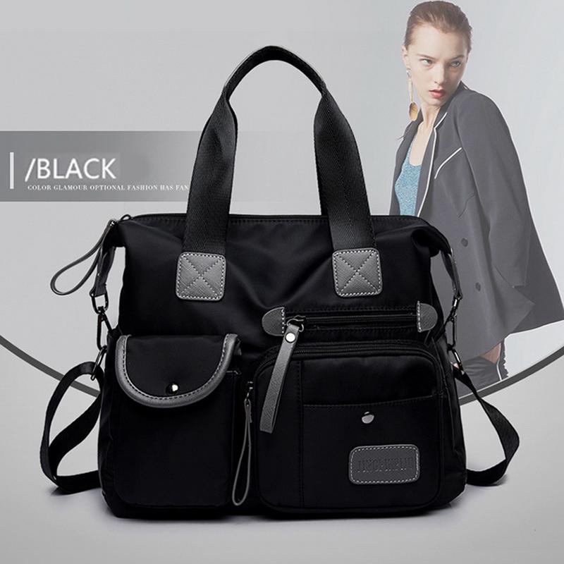 Women Large Capacity Nylon Shoulder Bags Messenger Waterproof Crossbody Bags Casual Tote Ladies Outdoor Travelling Bags CLE