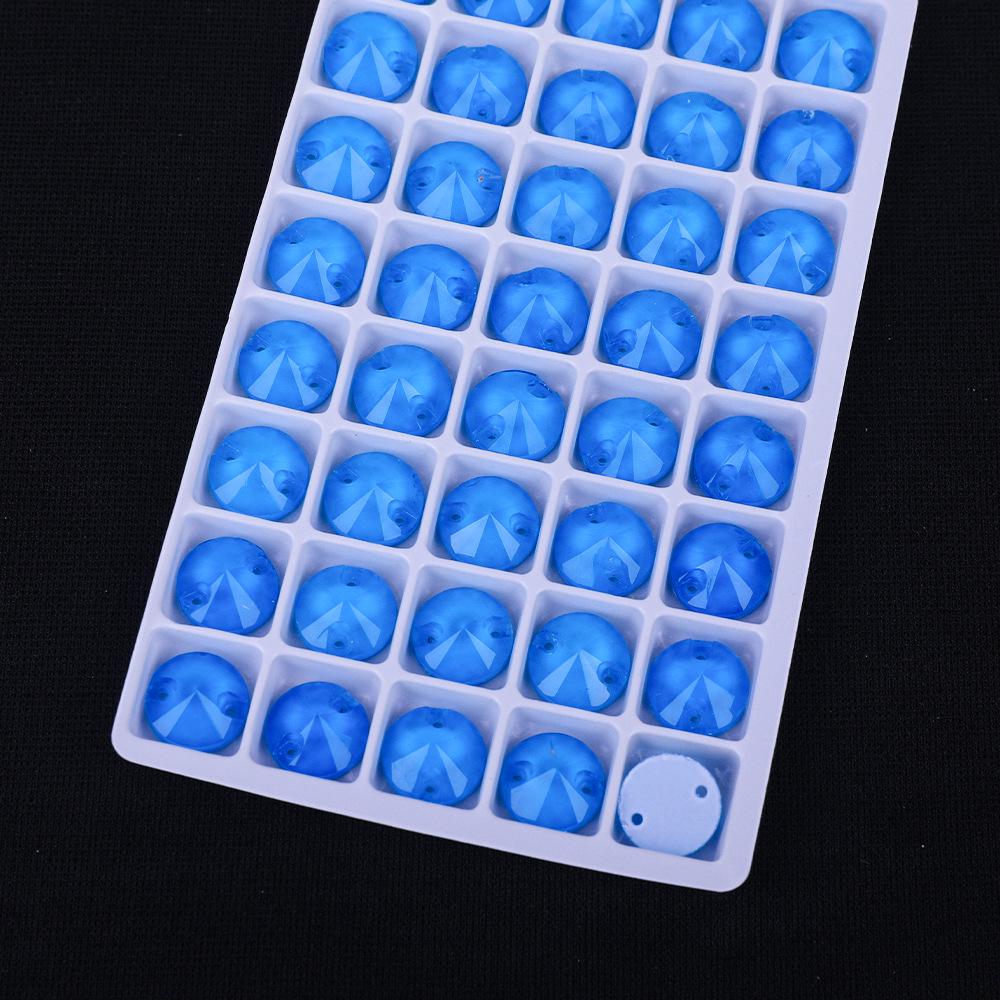 Runde Neon Fluoreszierende Glas Strasssteine Packung: Handgenäht, Zwei-Loch, Flatback DIY-Zubehör