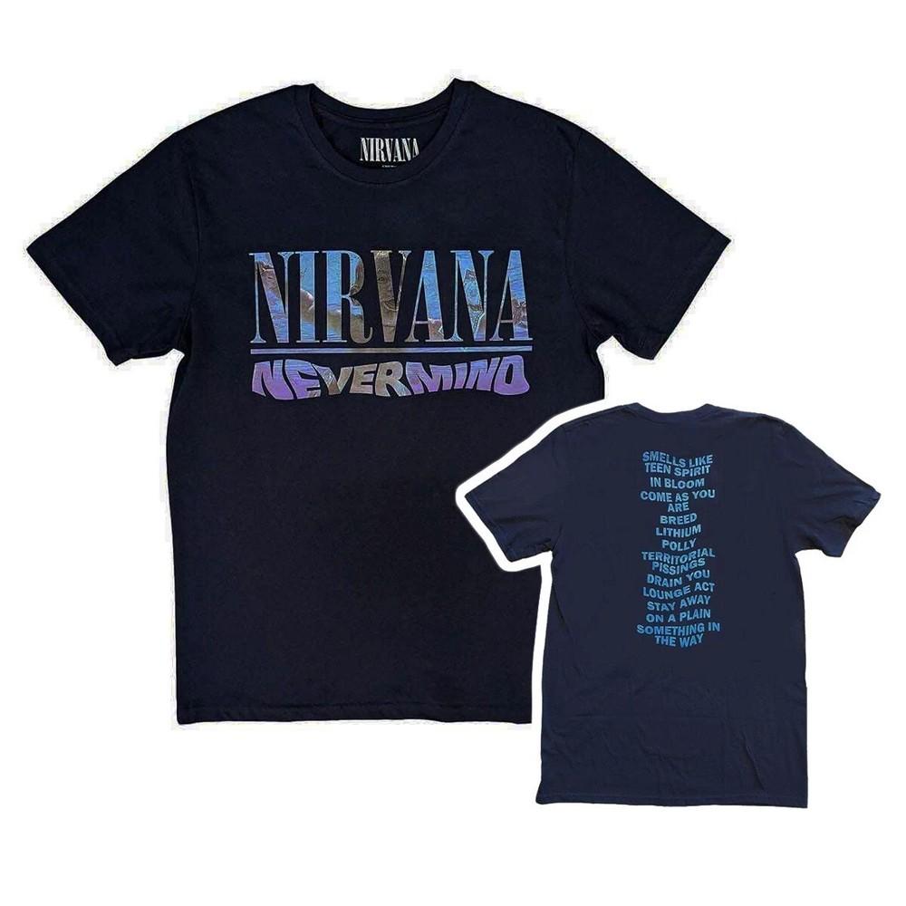 RARE! Nirvana T-Shirt Nevermind Band HOT Black New Unisex T-Shirt M