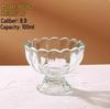 Elegante Bicchiere in Vetro su Piede Alto per Dolci, Gelati, Bevande Fredde, Frullati, Succhi e Ghiaccioli
