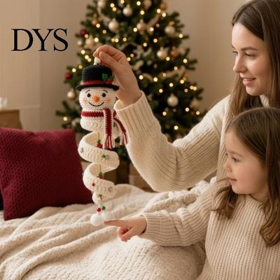 Creatieve Feestdagen Hobby's voor Vrouwen Kerst Spiraal Haakpakket, DIY Sneeuwman Kerstman Knutsel Winter Garen Knutselen Familie Handgemaakt Hangend Ornament