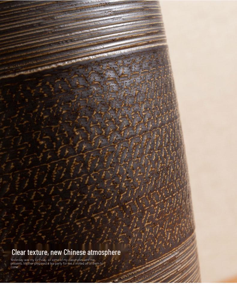 New Chinese Retro Ceramic Vase for Dining Table, Living Room, TV Cabinet Decoration, and Flower Arrangements