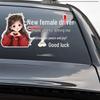Peace & Joy Female Driver Learner Sticker - Reflective, Waterproof Car Decal