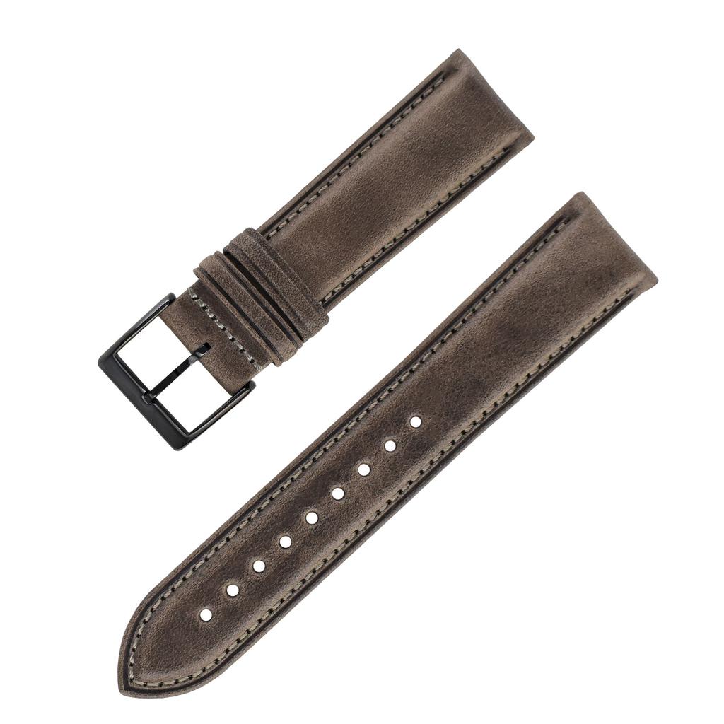 Plain Weave First-Layer Cowhide Leather Watch Strap, Suitable For Dw Men'S And Women'S Watch Accessories Plain Weave Leather Strap