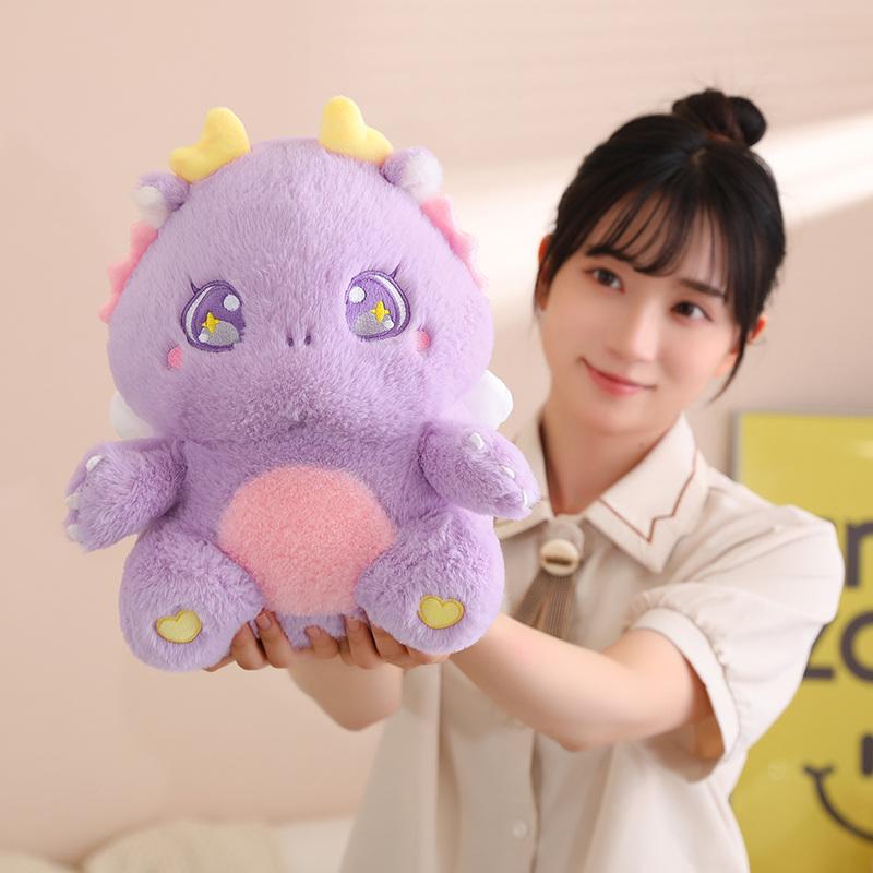 30cm Kawaii Dragon Doll Plush Toy Sitting Cartoon Animal Fantastic Plushie Peluche Colorful Boys Girls Kids Gift
