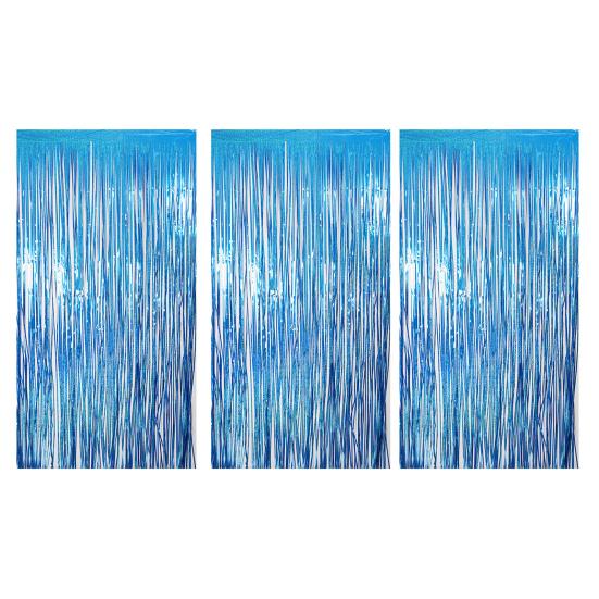 Rain Curtain 1 X 2.5m Sparkling Foil Fringe Backdrop Set