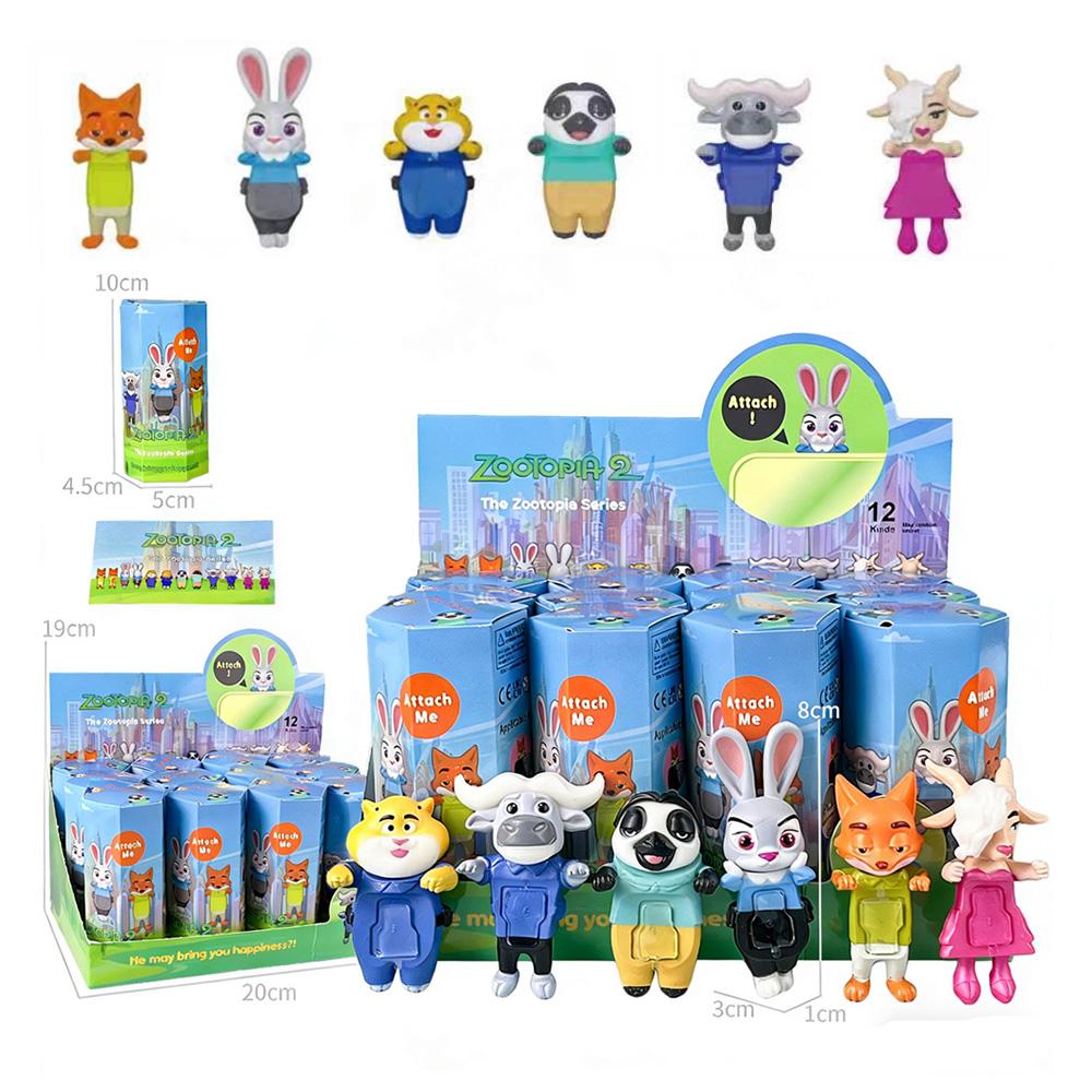 Non-Toxic Blind Box Doll Crazy Animal City Animal Surrounding Ornament Fox Nick Judy Mobile Computer Decoration Surprise Gift
