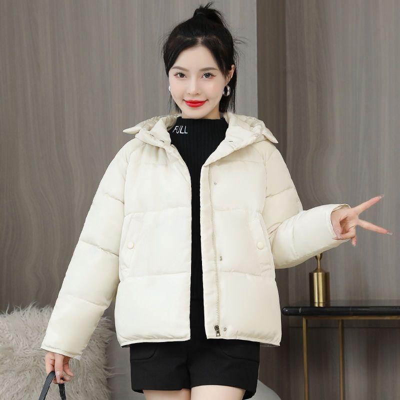 Women's Autumn and Winter Jackets Thick Hooded Short Loose Women's Slim Fit Warm Jackets