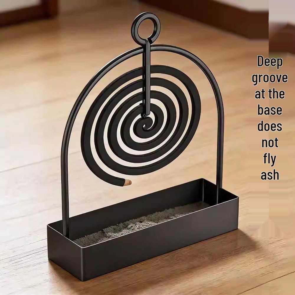 Mosquito Coil Holder: Fireproof Iron Art Ash Catcher & Incense Burner Stand