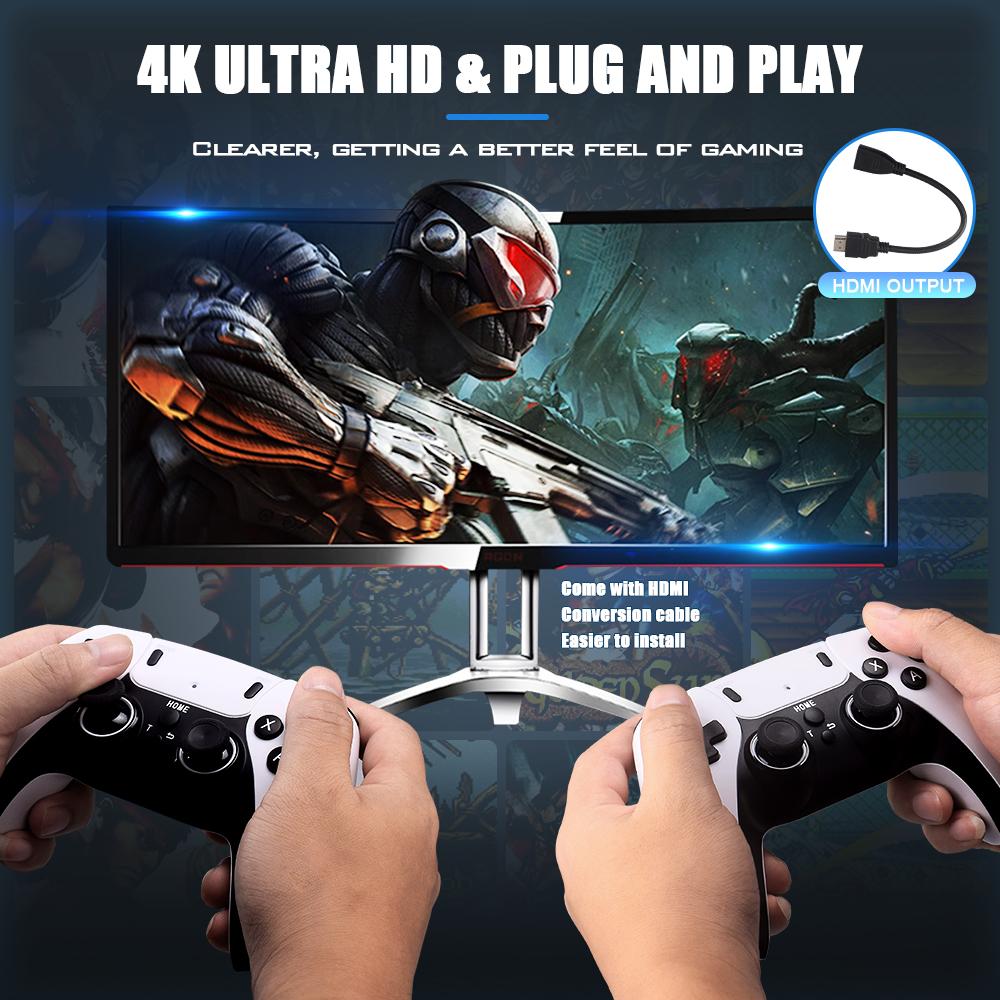M8 PLUS Video Game Console 2.4G Double Wireless Controller Game Stick 4K 20000 Games 64GB Retro Games Boy Christmas Gift