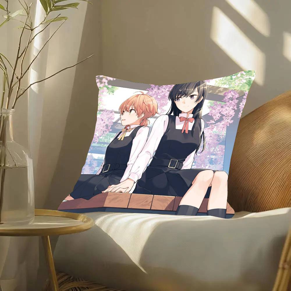 Bloom Into You Bilibili Animation Pillow Case Fashion Square Pillowcase Bedroom Sofa Room Ins Decoration Leisure