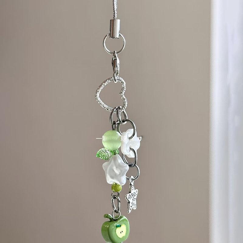 Jellyfish Star Lucky Leaf Wind Chime Keychain & Phone Lanyard Pendant