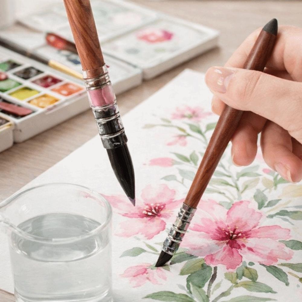 Soft Round Tip Art Brush Nylon Fiber Oil Painting Brush Pen Head Printmaking Brush  Student Art