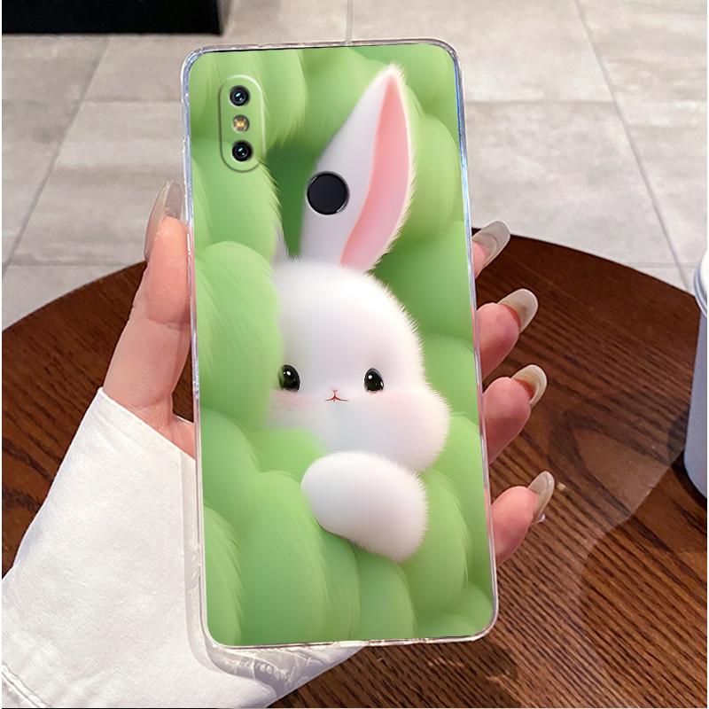 Case For Xiaomi Mi A2 (Mi 6X) Clear Luxury Cute Love Rabbit Funny Soft TPU Silicone Phone Case For Xiaomi Mi A2 Lite Back Cover