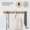 Official Umbra Wall Wall Hanger Storage Flip Natural Hooks, Hooks, Wooden, Modern, Casual, Organizing, Space-Saving, 8-Row Hook, 2318858390,