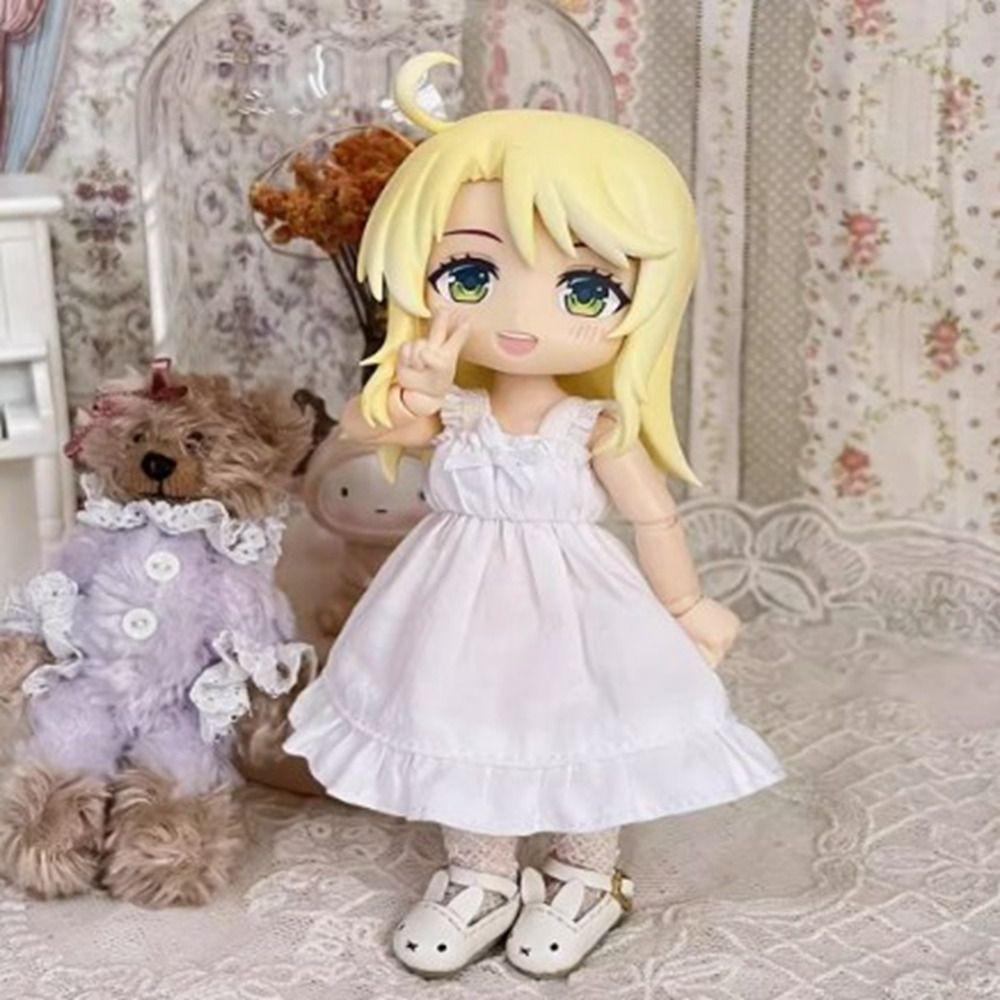 Handgefertigtes Doppellagen-Rock-Kleid Modepuppenkleidung Kleider für 1/11 OB11 Puppen/für 1/12 BJD