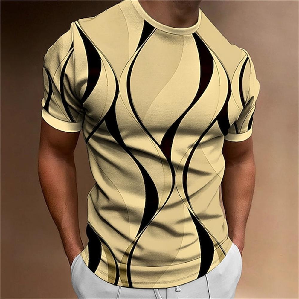 Summer Men Short Sleeve Round Neck 3D Digital Plrint T Shirt 100% Polyester High Elasticity Men Fitness Sport T Shirt