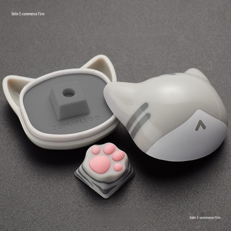 ZOMO x bilibili Pink Cat Paw Keycap - Soft, Creative Gift