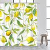 Tropical Fruits Shower Curtains Red Strawberry Lemon Pineapple Blueberry Cherry Bath Curtain Polyester Bathroom Decor with Hoo