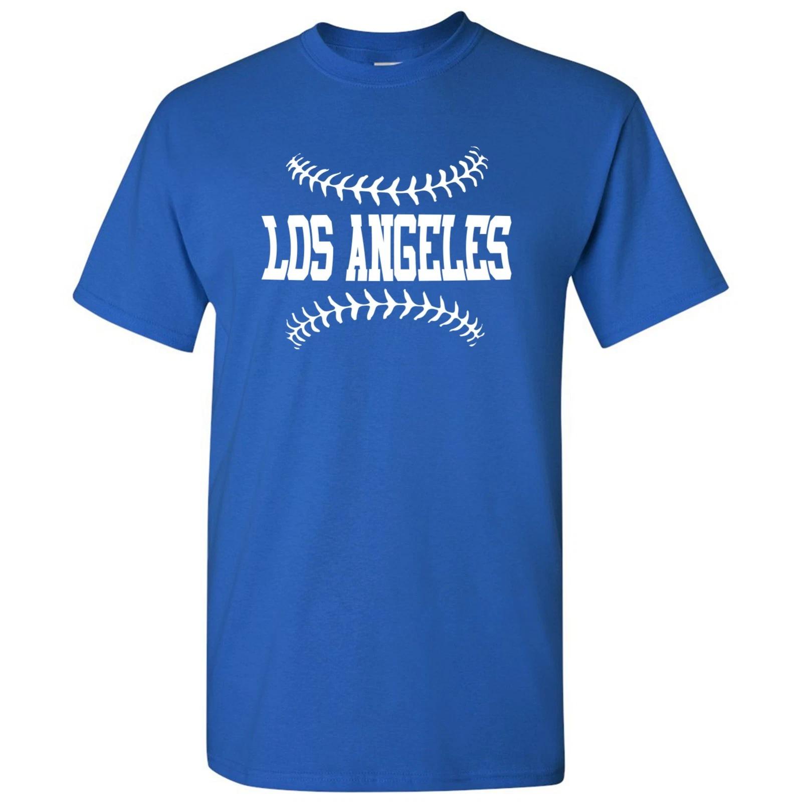 Los Angeles Baseball Laces Unisex T-Shirt XL