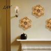 Home Wall Embellishments 3D Resin Flower Decoration, Modern Floral Art Sculpture, Decor Hanging Ornament for Living Room, Home, Office