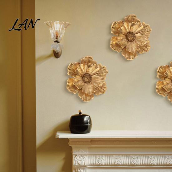 Home Wall Embellishments 3D Resin Flower Decoration, Modern Floral Art Sculpture, Decor Hanging Ornament for Living Room, Home, Office