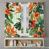 Piece Set High Definition Digital Printed Curtainstropicalfloralpatternbirdsorangegreenhome Decoration Style Curtain Made Of Polyester