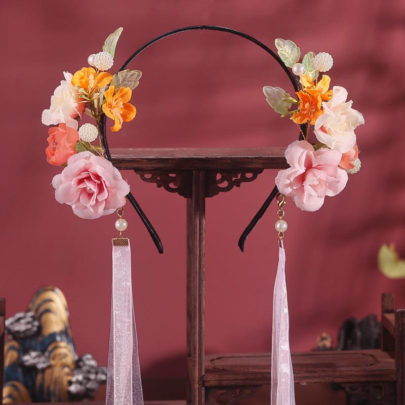 Elegant Ancient Chinese Hanfu Hair Accessories Tassel Headband Fairy Everyday Hairpins Retro Alloy Hairbands