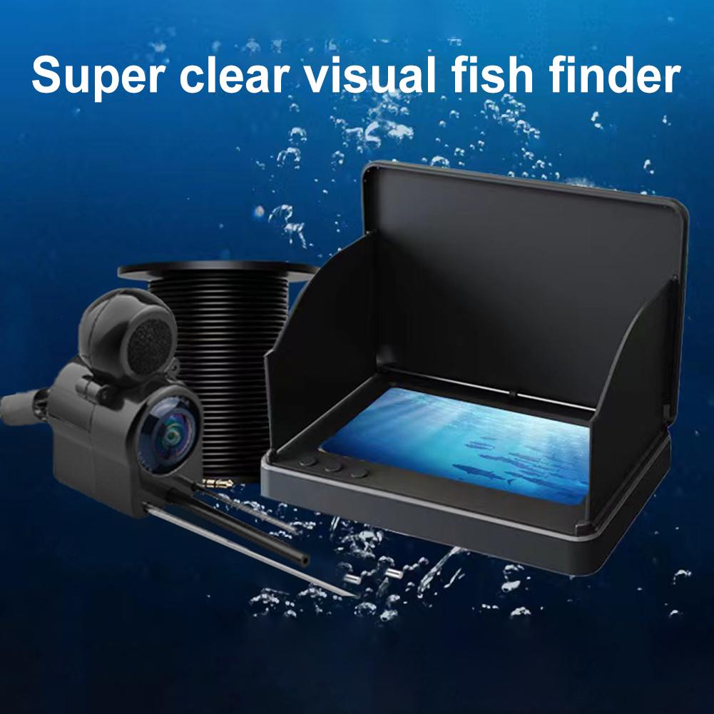Underwater Fishing Camera 4.3 Inch IPS Monitor Ice Fishing Camera 220° Fish Finder Night Vision Waterproof for Ice Lake Fishing