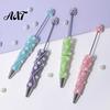 Handgemachter Schmuck Geschenkideen DIY Stift zum Bestücken mit Perlen, Glitzernde Strasssteine und Kunstperlen Perlen-Kreativgeschenke für Schwestern Schwarzer Kugelschreiber Büro