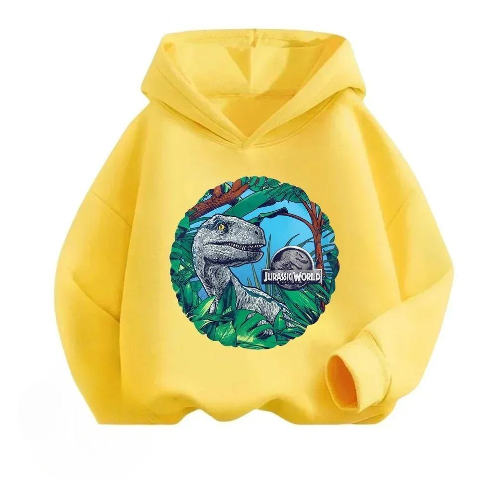 Jurassic World Cartoon Printed Children's Hoodie Autumn/Winter New Girl's Top Comfortable and Warm Hoodie