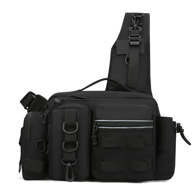 DCLOUD Men s Outdoor Multi-functional Fishing Gear Waist & Crossbody Bag