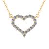 Luxury 18k Gold Plated Heart Moissanite Pendant Necklace Hollow love Shape Clavicle Chain for Women Daily Party Jewelry Gift