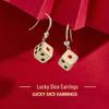 Retro Lucky Dice Ear Hook Earrings - Festive New Year Gift for Women