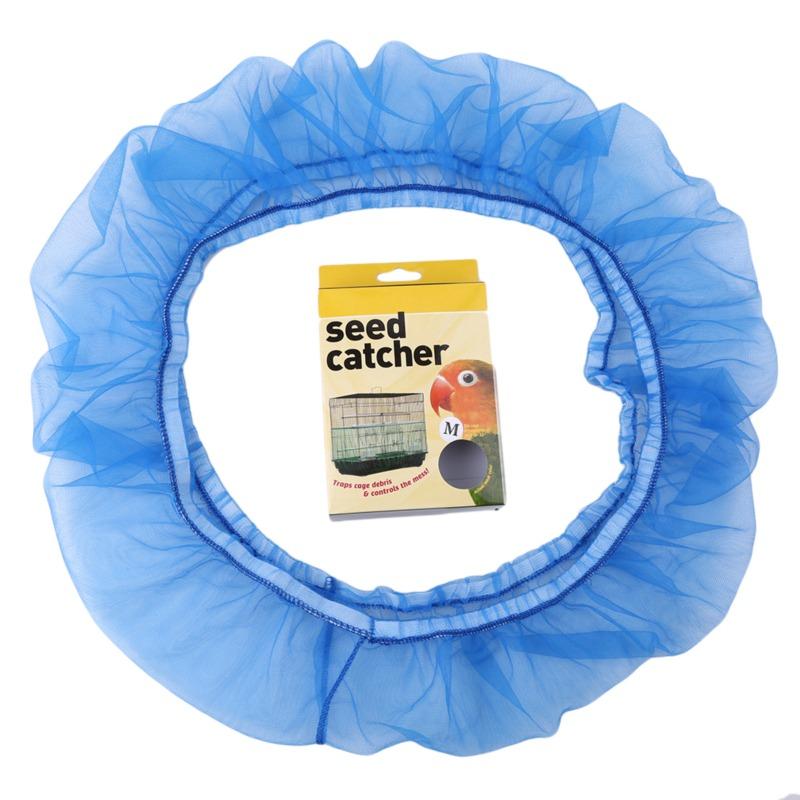 2026 M/L Bird Cage Cover Mesh Bird Cage Case Cover Skirt Traps Clean Cage
