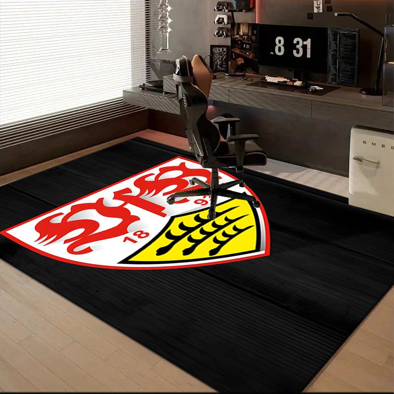 Vfb Fc Crest Printed Office Carpet Chair Cushion  Entryway Rug, Rugs for Living Room, Bedroom Christmas gifts