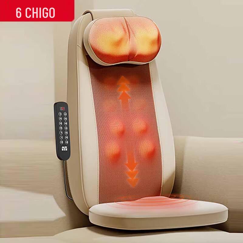 Chigo Full Body Massage Cushion with Heat and Upgraded Neck Therapy