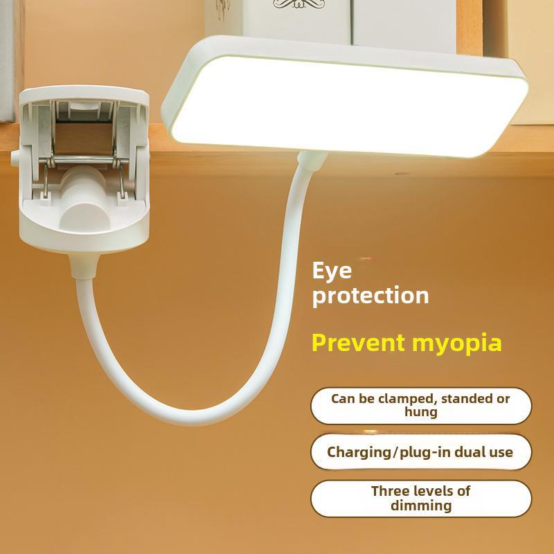 LED Eye-Care Clip-On Desk Lamp for Study, Dorm, and Bedside