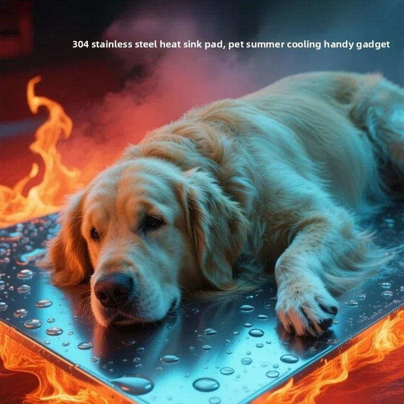 Small pet heatstroke prevention aluminum plate cooling pad, summer heat dissipation board for dogs, rabbits, Totoro, guinea pigs
