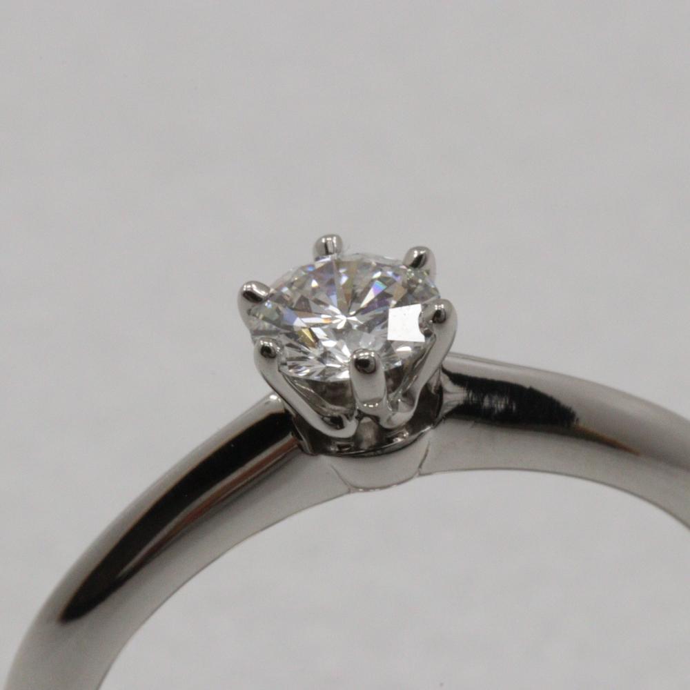 TIFFANY&Co. Solitaire Ring Pt950Platinum/diamond #4.9(US Size) 3.2g Women Used