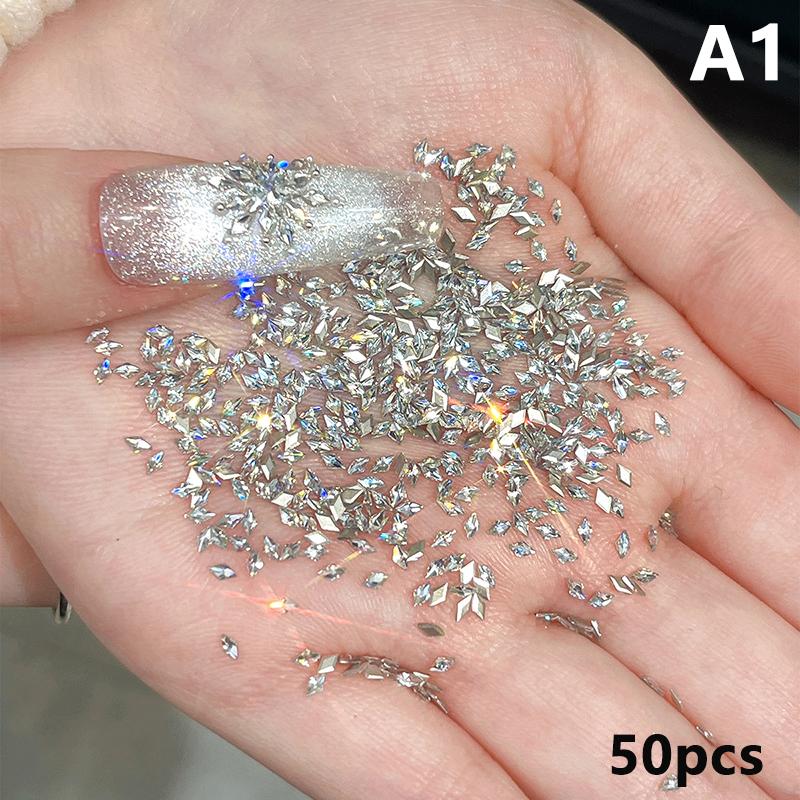

50 шт. Мини Маркиз Нейл Арт Циркон Бриллиант Аксессуары для Украшения Ногтей Маникюр Декор Материал