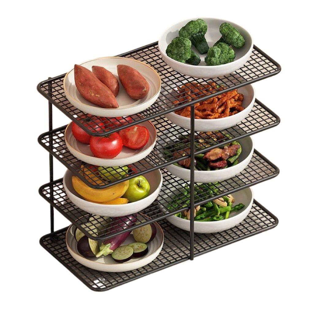 Multifunctional Kitchen Storage Rack: Multi-Layer Bowl, Dish, and Plate Organizer