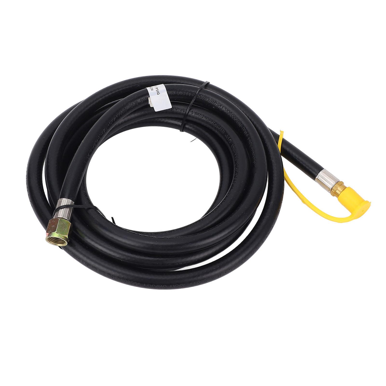 

Gas Quick Connect Hose 12ft Length Brass and PVC RV Grill Connector Hose with Elbow Adapter